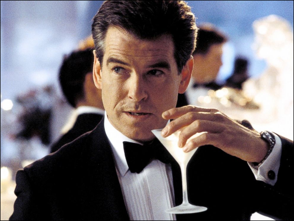 Pierce Brosnan with his martini in Die Another Day