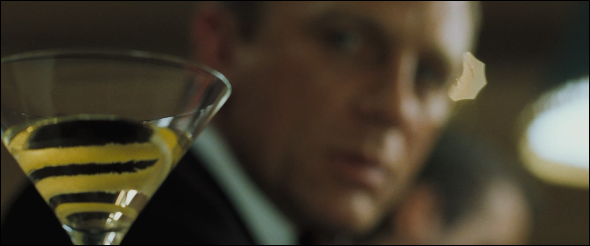 Daniel Craig and his (poisoned) martini in Casino Royale