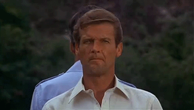 Sir Roger Moore as James Bond in The Man With The Golden Gun