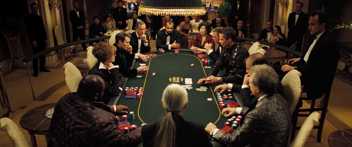 Overview of the poker table in Casino Royale (2006)
