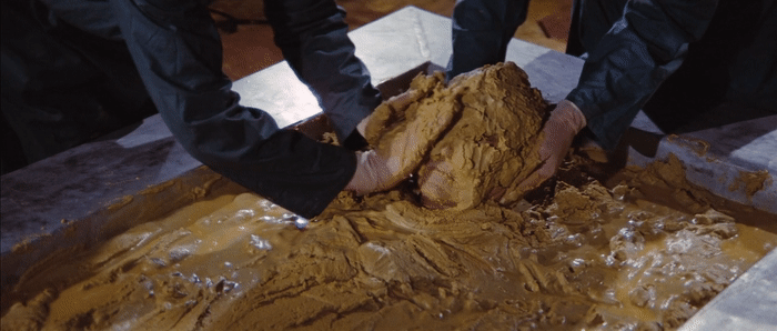 A mud bath in the beginning of Diamonds Are Forever (1971)