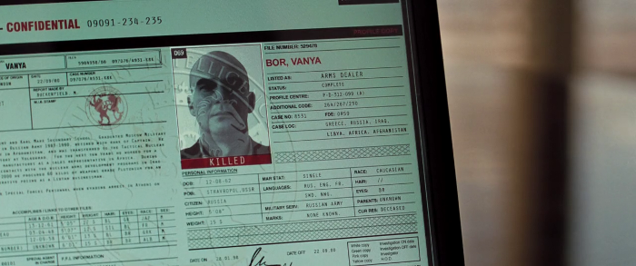 Vanya Bor - Arms Dealer (Killed)