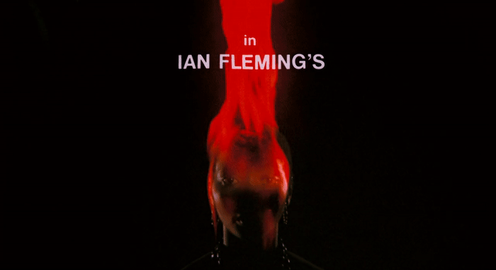 The "flaming head" from the title sequence of Live and Let Die (1973)